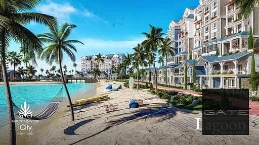 Apartment for sale at the lowest price in a prime location within the Lagoon phase of Mountain View iCity, New Cairo.