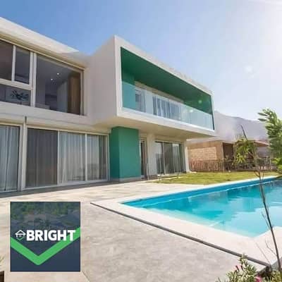 Get a 126 sqm fully finished chalet + 82 sqm garden, 3 bedrooms, at an unbeatable price in IL Monte Galala.