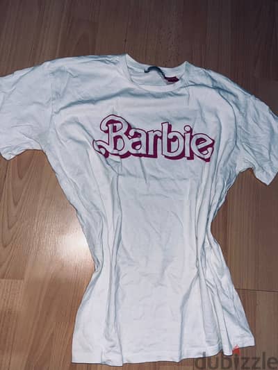 Barbie white and pink t shirt for girls