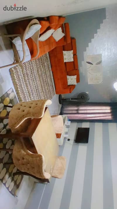 Furnished apartment for rent in the Italian neighborhood Zahra Al-Maadi next to Carrefour. A two-bedroom apartment with a living room, bathroom, and kitchen. 2 air conditioners, automatic washing machine, and TV, and refrigerator... all new. Very upscale area close, 5 minutes to Al-Maadi ring road and Carrefour. Security and guard all day, and there is an elevator in the building. All available.
