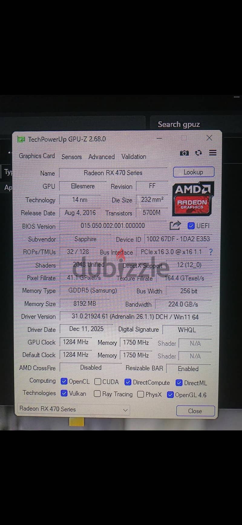 RX 470 8GB oc 3