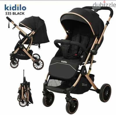 stroller + كرسي طعام + سرير اطفال بجميع مشتملاته