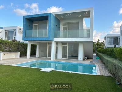 RTM Villa Sea View + First Row Lagoon ! Fully finished "38% discount + installments" for sale in north coast fouka bay minutes to marassi and amwaj