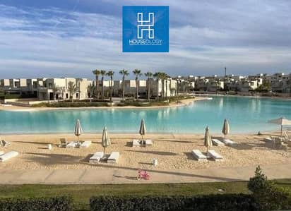 Twin house resale with lagoon view, immediate delivery, for sale in Azha Ain Sokhna, below company price