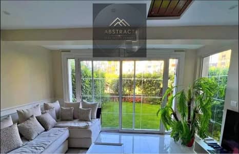 42% discount + installment completion. Own a duplex with a private garden 210m² with a clear sea view on the landscape in sarai New Cairo