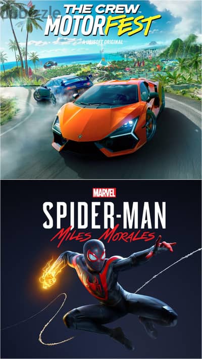 Spider man miles morales + The crew motorfest primary ps4 accounts