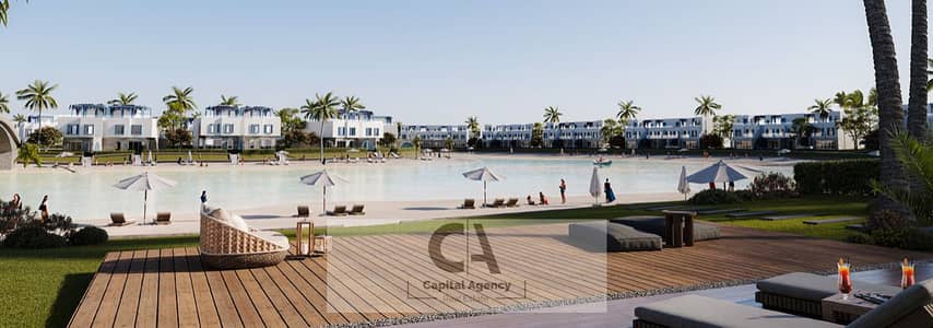 Chalet for sale with a garde, 285 square meters ready to move fully finished in a prime location in Ras El Hekma in Naia Bay village