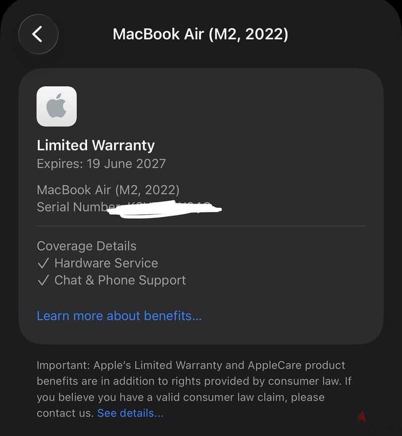 MacBook Air 13” M2 New Arabic Keyboard 6