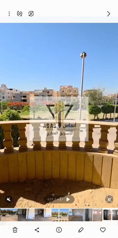 شقة دور كامل للبيع فى جنوب الأكاديمية بالقرب من الياسمين فيلات والبنفسج وكمباوند كايرو فيستيفال ومنتجع النخيل