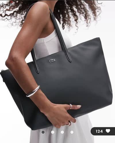 Lacoste Navy Large Tote bag