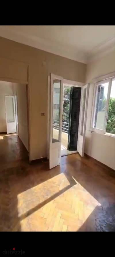 First floor office with a balcony in an apartment steps to the Nile, elegant building, elevator.