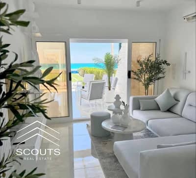 For living or investment: Chalet for sale with a sea view, finished with air conditioning, prime location on the North Coast near Sidi Heneish