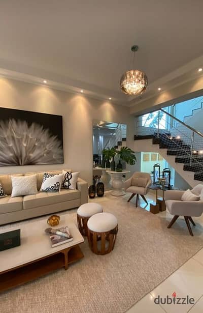 Two-story fully finished ultra modern villa with a private garden and a distinctive sea view in a prime location in New Heliopolis