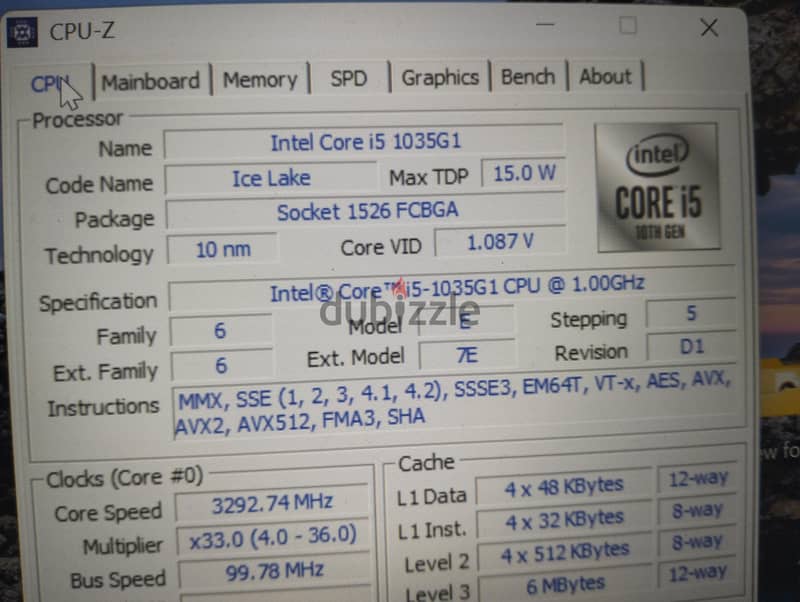 labtop acer i5 /gen 10 2