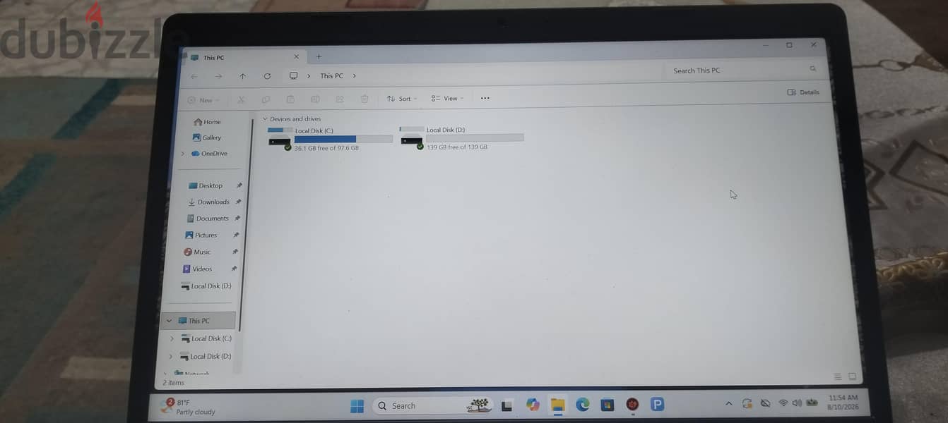 labtop acer i5 /gen 10 3