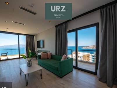 First row sea view chalet for sale fully finished in North Coast 900k EGP down payment next to The Waterway Seazen La Vista Bay mins from D-Bay