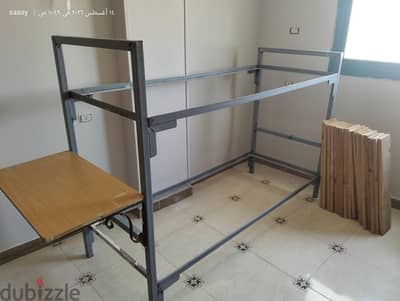 ٢ سرير بدورين حديد