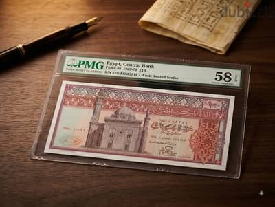 عشره جنيهات الحمراء مقيم PMG