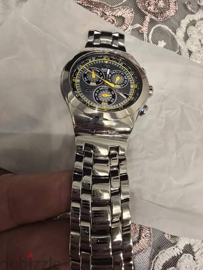 swatch irony Swiss original size 48 water resistant stainless USA