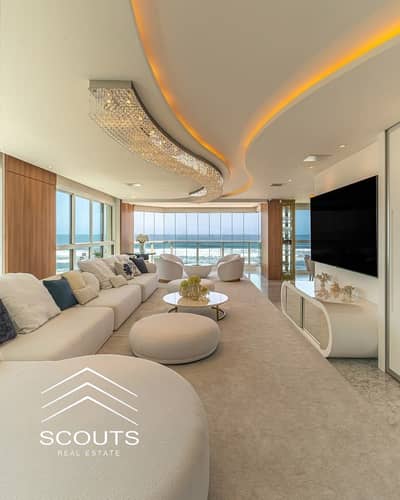 Apartment for sale with 100% sea view fully finished with air conditioning in Alamein Towers North Coast near Mazarine and the Latin Quarter
