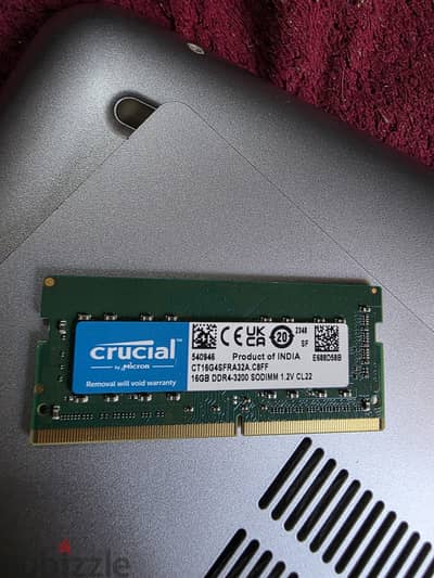 RAM Crucial 16GB DDR4 3200MHz – Laptop
