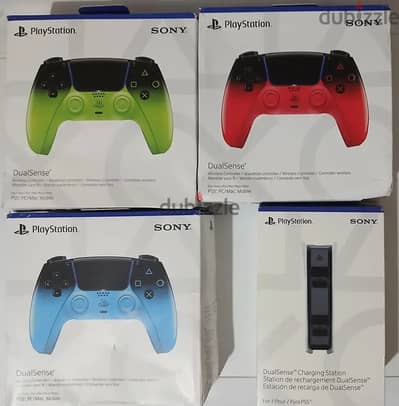 3 دراعات PS5 أصلي جديدة + شاحن سوني | PS5 Controllers & Sony Charger