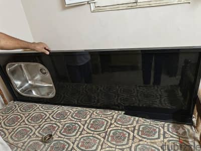رخامه جلاكسى  مقاسها 0184*62 بالحوض بتاعها