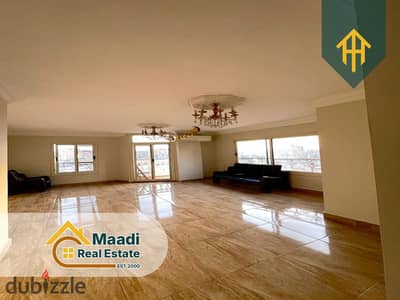 Apartment for Sale in the Heart of New Maadi   6th Floor  Elevator Available  3 Bedrooms (Including 1 Master Bedroom)  2 Bathrooms