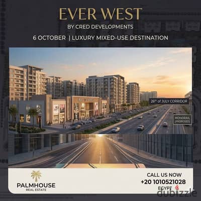 شقة أرضي بجاردن للبيع في Everwest by Cred – بجوار مول العرب مباشرة