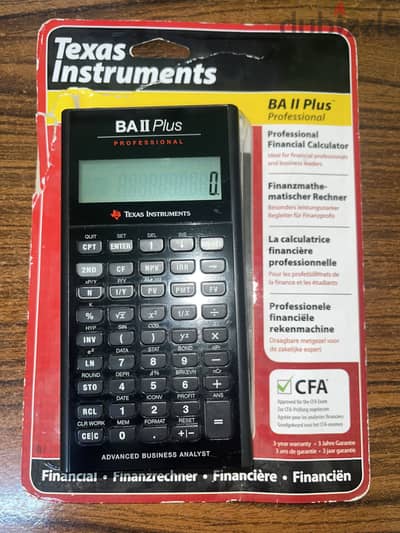 BA II Plus scientific calculator (Texas Instruments)