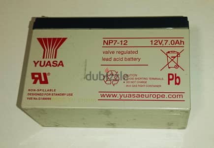 بطارية يواسا الأصلية Yuasa NP7-12 (كالمجففة)