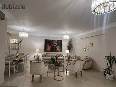 220m² apartment for rent in Acacia Compound, facing Gate 6 of Al Rehab, featuring a landscape view.
