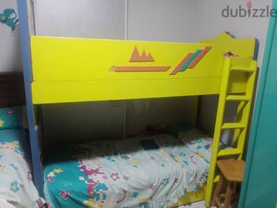 غرفة نوم اطفال سرير بدورين