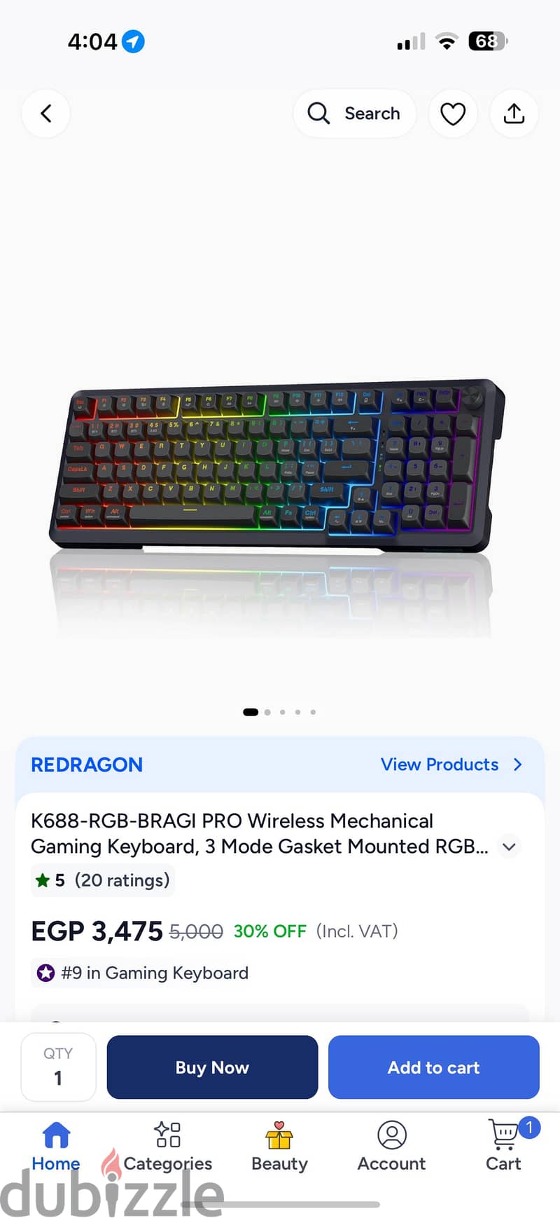 Reddragone keyboard wireless 2