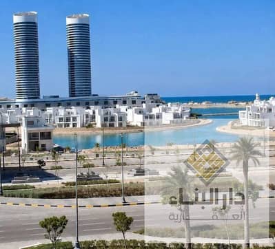 ready to move lowest price sea and lagoons view  fully finish apartment for sale in mazarine new alamein next to marassi , marina , latine distrect