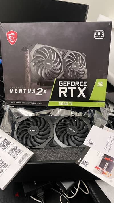 MSI RTX 3060 Ti VENTUS 2X OC 8GB – بالعلبة الأصلية