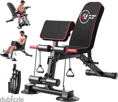 Ufit Multifunctional Adjustable Foldable Weight Sit Up Bench For Home