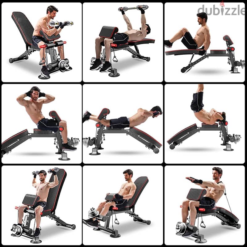 Ufit Multifunctional Adjustable Foldable Weight Sit Up Bench For Home 1