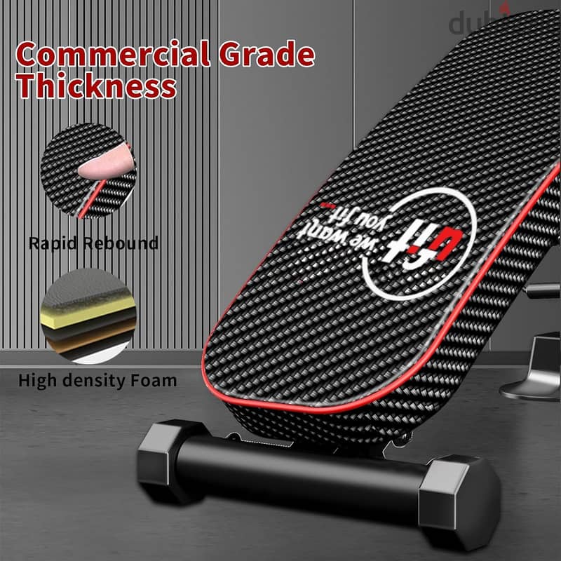 Ufit Multifunctional Adjustable Foldable Weight Sit Up Bench For Home 5