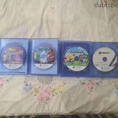 4 CDs PS5 DragonBall Minecraft and Fifa