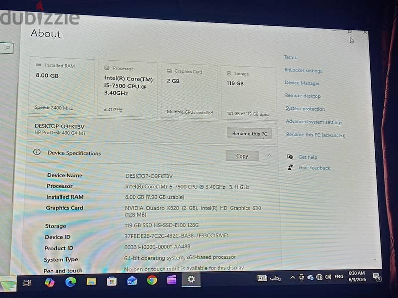 HP pro desk400 G4  mt 4