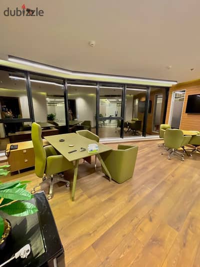 Office for rent 190m furnished strongest location in Al-Qattamia