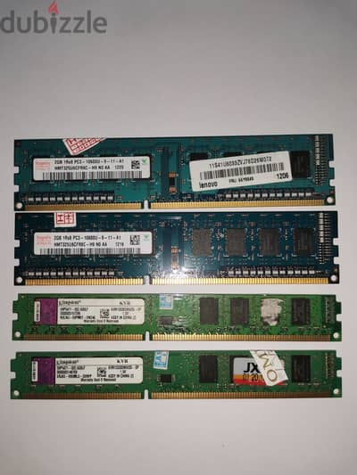 RAM DDR3 (4x2GB) total 8gb