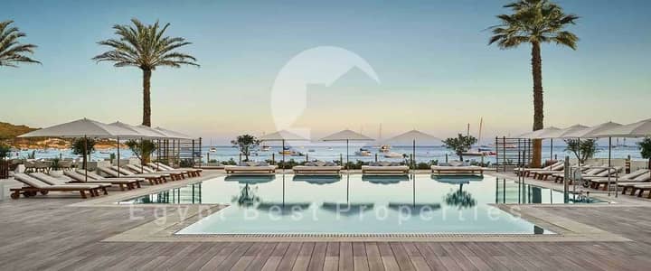 Own Your First Row Villa 4 beds Lagoon & Sea View Fully Finished + A. C's @BEIT ALBAHR_NORTH COAST