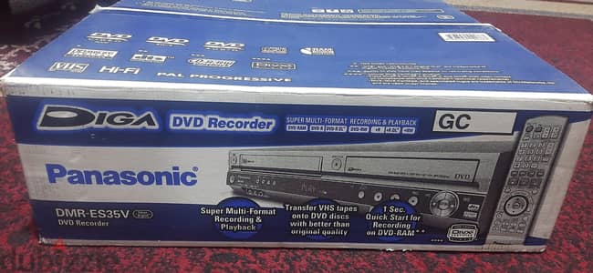 للبيع جهاز Panasonic DMR-ES35V DVD Recorder + VHS