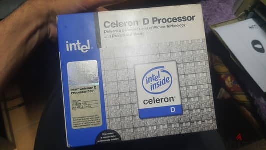 اثار متبرشمين ٣ قطع intel celeron D سنون ذهبية لاعلي سعر