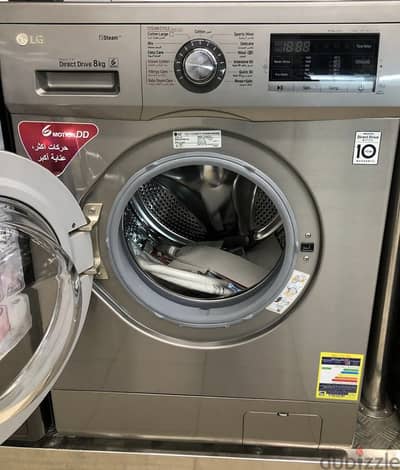 LG washing machine 8 KG-Steam & Inverter Direct drive - Excellent