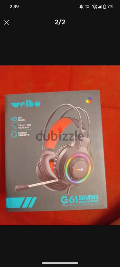 G61 Wiebo gaming headphone