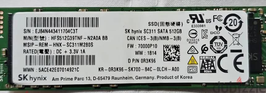 SK hynix SSD 512GB SC311 SATA
