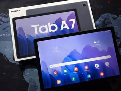 تابلت سامسونج A7 - بحالة الجديد بالعلبة والضمان